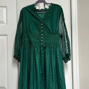 Elegant Green Maxi Dress